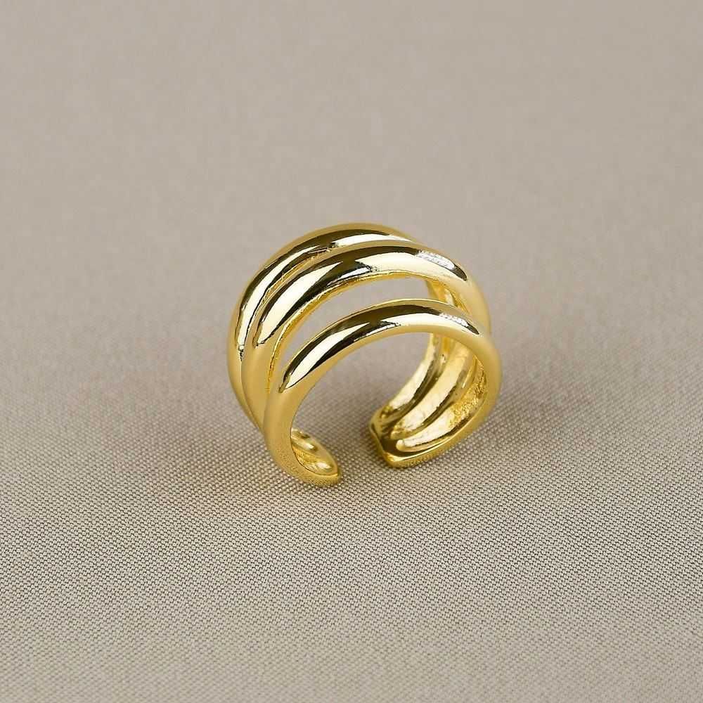 Anel Dourado Aberto em Metal