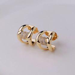 Argola dourado cravejado