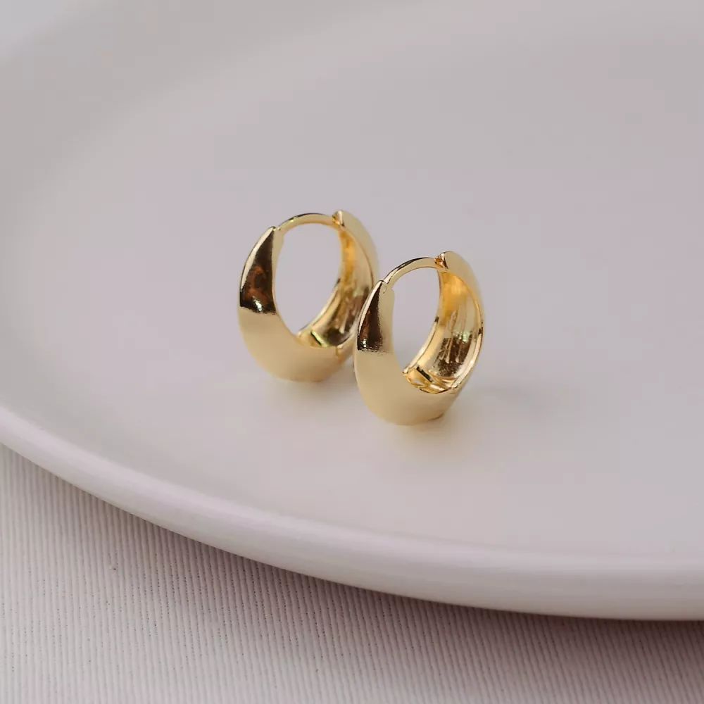 Brinco Dourado Argola em Metal 