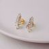 Brinco dourado ear cuff cristal