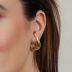 Brinco Dourado Ear Hook em Metal