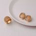 Brinco dourado esfera cravejadal