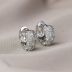 Brinco Ródio Argola 18mm Cravejada com Zircônias Cristais