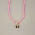 Colar de Cristais com Pingente Borboleta 33+2cm