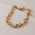 Colar Dourado Elos Duplos em Metal com a Espessura 16mm e 40+5cm