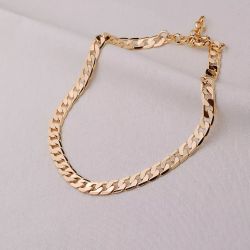 Colar dourado elos em metal 43+5cm