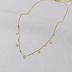 Colar dourado gotas cravejado cristal 42+10cm