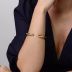 Pulseira Aberta em Metal Dourado