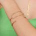 Pulseira Dourada Bracelete em Metal