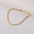 Pulseira Dourado Riviera Cravejado com Zircônias 2mm Cristais 18cm